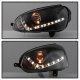 VW Golf 2006-2009 Black HID Projector Headlights LED DRL