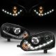 VW GTI 2006-2009 Black HID Projector Headlights LED DRL