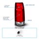Chevy Silverado 1988-1998 LED Tail Lights Red and Clear