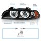 BMW 5 Series 1997-2000 Projector Headlights Black Halo