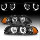 BMW 5 Series 1997-2000 Projector Headlights Black Halo