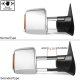 Toyota Tundra 2007-2013 Chrome Power Folding Tow Mirrors
