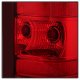 GMC Sierra 3500HD 2007-2014 Red and Clear Euro Tail Lights