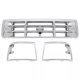 Ford F350 1992-1996 Chrome Grille Headlight Trim Set