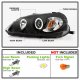 Honda Civic 1999-2000 Black Dual Halo Projector Headlights
