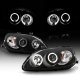 Honda Civic 1999-2000 Black Dual Halo Projector Headlights