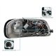 Ford Expedition 1997-2002 Black Smoked Halo Projector Headlights with LED Eyebrow