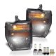 Ford F450 Super Duty 2008-2010 Smoked LED Headlight Bulbs Set Complete Kit