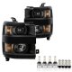 Chevy Silverado 2500HD 2015-2019 Black LED Headlight Bulbs Set Complete Kit