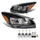 Ford Escape 2013-2016 Black LED Headlight Bulbs Set Complete Kit