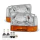 Ford F450 1999-2004 Clear LED Headlight Bulbs Set Complete Kit