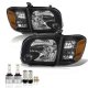 Toyota Tundra Double 2005-2006 Black LED Headlight Bulbs Set Complete Kit