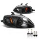 Honda Civic 1999-2000 Black LED Headlight Bulbs Set Complete Kit