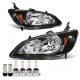 Honda Civic 2004-2005 Black LED Headlight Bulbs Set Complete Kit