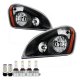 Freightliner Cascadia 2008-2017 Black LED Headlight Bulbs Set Complete Kit