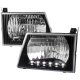 Ford E350 1992-2007 Black Headlights LED DRL