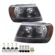 Jeep Grand Cherokee 1999-2004 Black LED Headlight Bulbs Complete Kit
