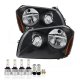 Dodge Magnum 2005-2007 Black LED Headlight Bulbs Set Complete Kit