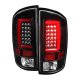 Dodge Ram 2007-2008 Black LED Tail Lights Red Tube DRL