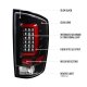 Dodge Ram 2007-2008 Black LED Tail Lights Red Tube DRL