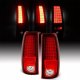 Chevy Silverado 2003-2006 Red and Clear LED Tail Lights