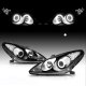 Lexus ES300 2002-2003 Black Projector Headlights Halo LED