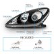 Lexus ES300 2002-2003 Black Projector Headlights Halo LED