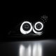Lexus ES330 2004 Black Projector Headlights Halo LED