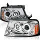 Ford F150 2004-2008 Clear Dual Halo Projector Headlights with LED