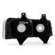 Chevy Express 2003-2026 Black Euro Headlights Amber Signal Lights