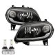 Chevy HHR 2006-2011 Black Tube Headlights LED Bulbs Complete Kit