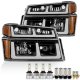 GMC Canyon 2004-2012 Black Tube LED Headlight Bulbs Set Complete Kit
