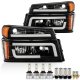 Chevy Colorado 2004-2012 Black LED DRL Headlight Bulbs Set Complete Kit