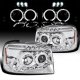 Nissan Frontier 2001-2004 Clear Dual Halo Projector Headlights with LED