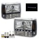 Ford Bronco II 1989-1990 Black Euro Headlights Bulbs Set Complete Kit