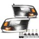 Dodge Ram 2500 2010-2018 Black LED DRL Headlight Bulbs Set Complete Kit
