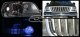 Ford F150 1999-2003 Chrome Vertical Grille and Black Euro Headlights Set