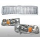 Dodge Ram 1994-2001 Chrome Vertical Grille and Euro Headlights Set