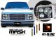 Chevy 2500 Pickup 1994-2000 Chrome Billet Grille and Black Headlight Conversion Kit
