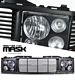 Chevy Suburban 1994-1998 Black Billet Grille and Headlight Conversion Kit