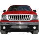 Ford Expedition 1999-2002 Chrome Vertical Grille and Black Euro Headlights Set