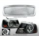 Lincoln Mark LT 2006-2008 Chrome Grille and Black Halo Projector Headlights