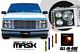 GMC Yukon 1994-1998 Chrome Billet Grille and Black Headlight Conversion Kit