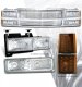 Chevy 3500 Pickup 1994-1998 Chrome Billet Grille and Headlights