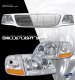Ford Expedition 1999-2002 Chrome Billet Grille and Depo Clear Headlights Set