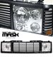 GMC Yukon 1994-1998 Black Billet Grille and Clear Headlight Conversion Kit