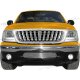 Ford Expedition 1999-2002 Chrome Vertical Grille and Clear Euro Headlights Set