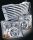 Chevy Avalanche 2003-2006 Chrome Billet Grille and Headlight Conversion Kit