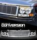 Chevy Suburban 2000-2006 Chrome Billet Grille and Black Headlight Conversion Kit