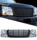 Chevy Silverado 2003-2005 Black Billet Grille and Clear Headlight Conversion Kit